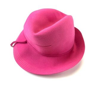 Vintage 60s womens felt fedora asymmetrical style Nadelle Montreal Upturn Brim